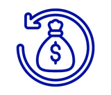 Icono ilustrativo de retorno de inversion