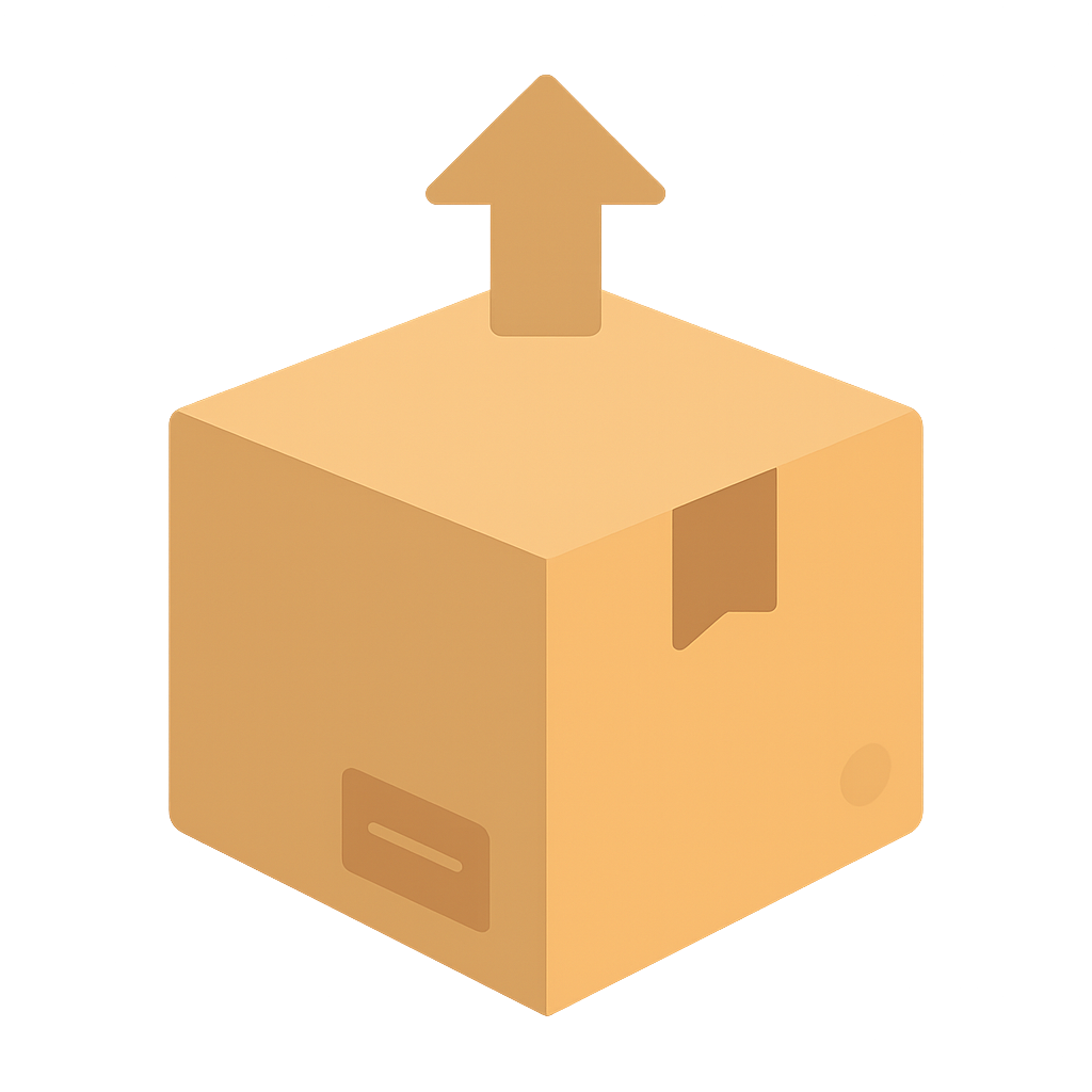 Icono de caja con flecha indicando devolución